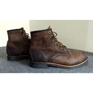 FRYE Arkansas Ankle Boots Mens 8 Brown Distressed Leather Goodyear‎ Welt USA